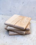 DESSOUS DE VERRE EN BOIS - LOT DE 4