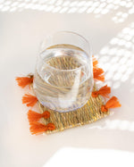DESSOUS DE VERRE POMPONS - LOT DE 5