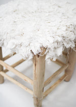 TABOURET BOUCHEROUITE BLANC